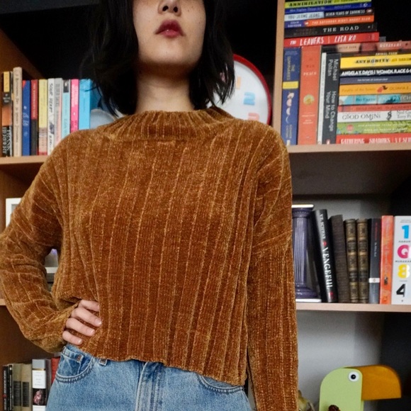 Goldenrod Chenille Mockneck Sweater - Picture 3 of 4